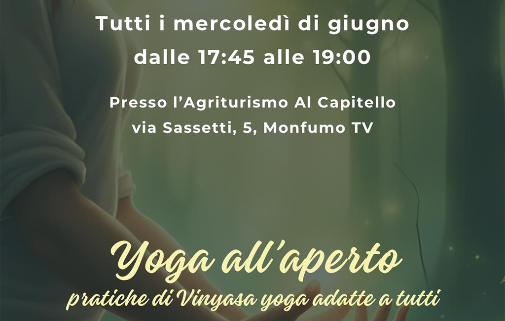 Yoga all’Aperto – Tutti i mercoledi di Giugno Yoga all'Aperto - Tutti i mercoledi di Giugno